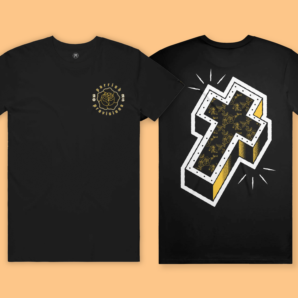 LACE CROSS HEAVY BLACK