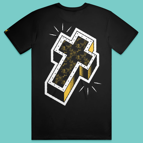 LACE CROSS HEAVY BLACK