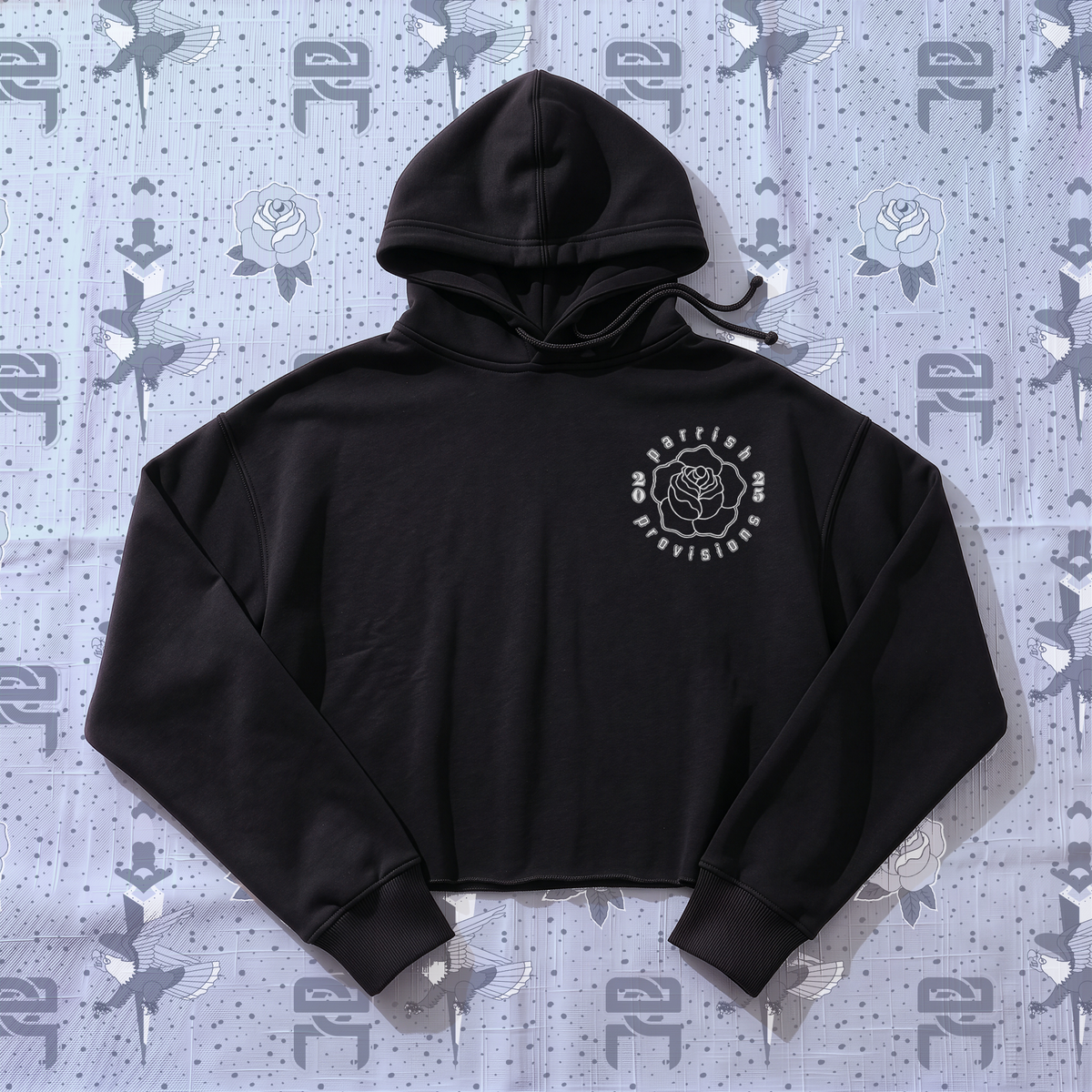Never Enough Cropped Hoodie - Black