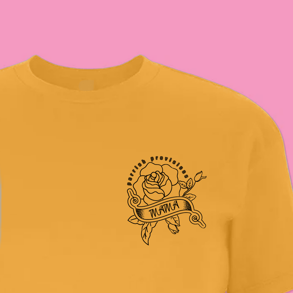 Mama Rose Crop Tee – Antique Gold
