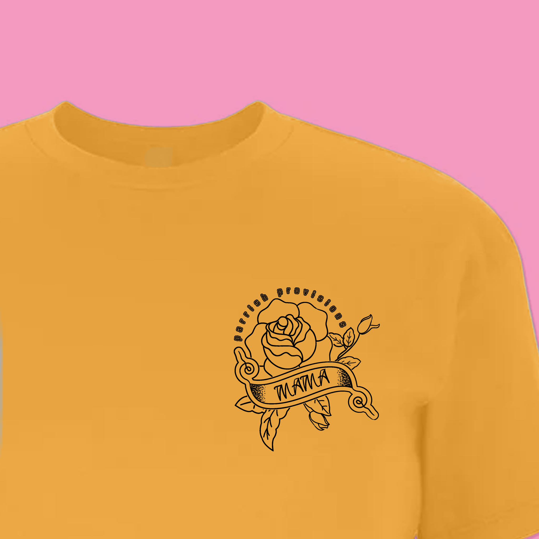 Mama Rose Crop Tee – Antique Gold