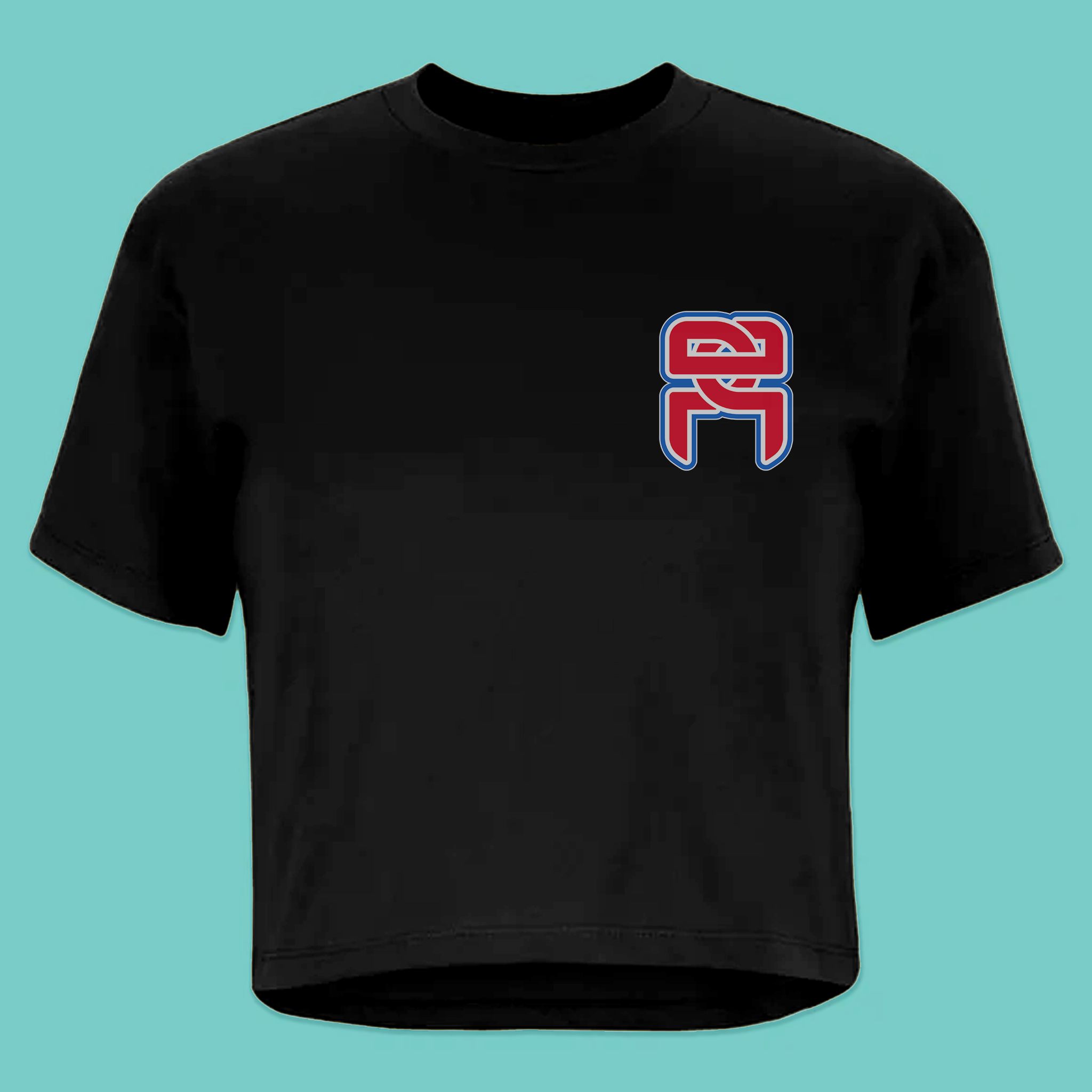 Patriot Eagle Crop Tee – Black