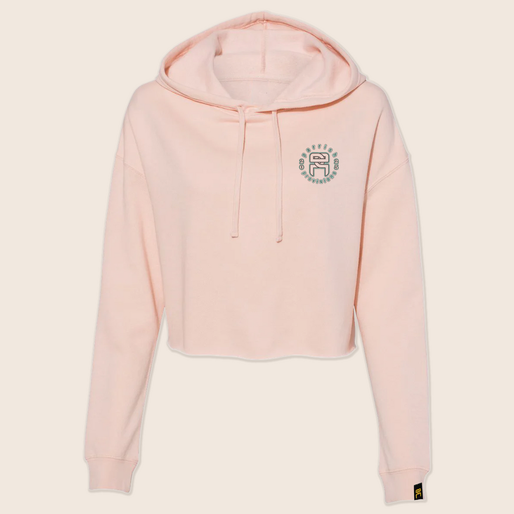 PP Logo Crop Hoodie – Blush