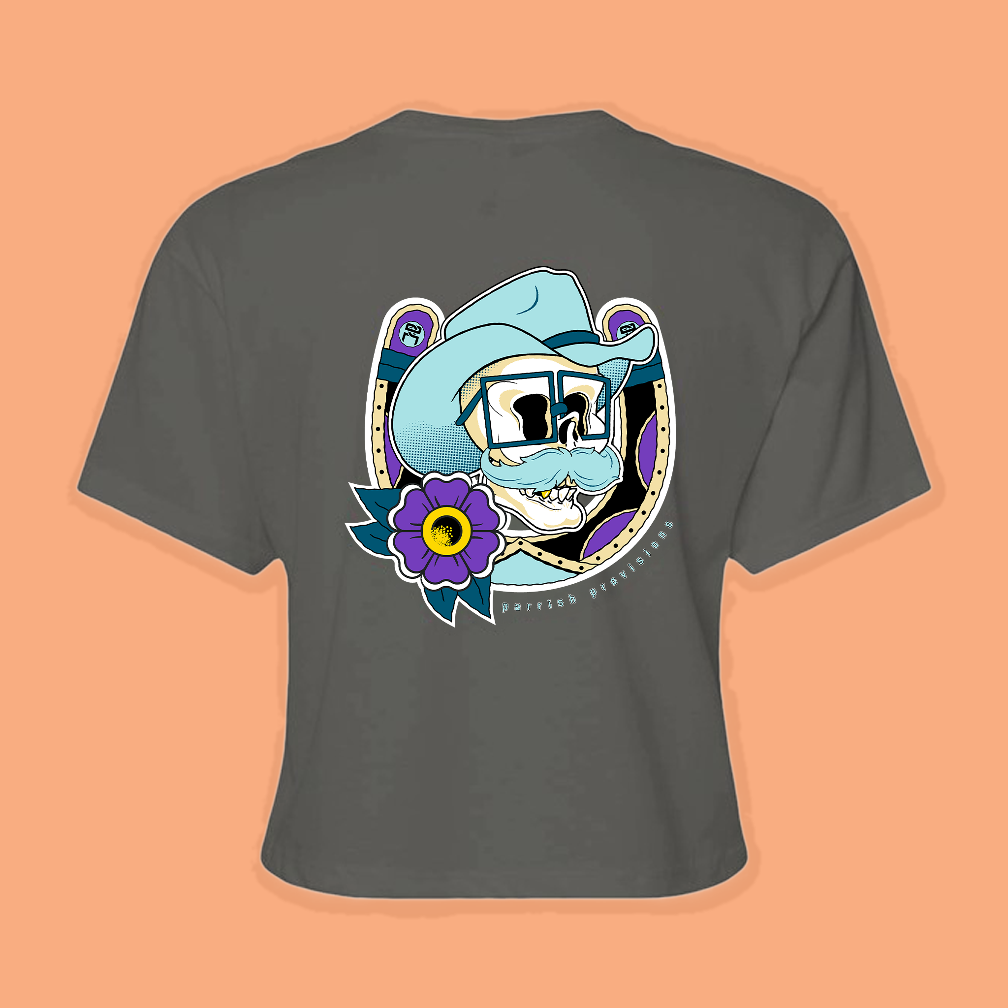 Stay Frosty Crop Tee – Dark Grey