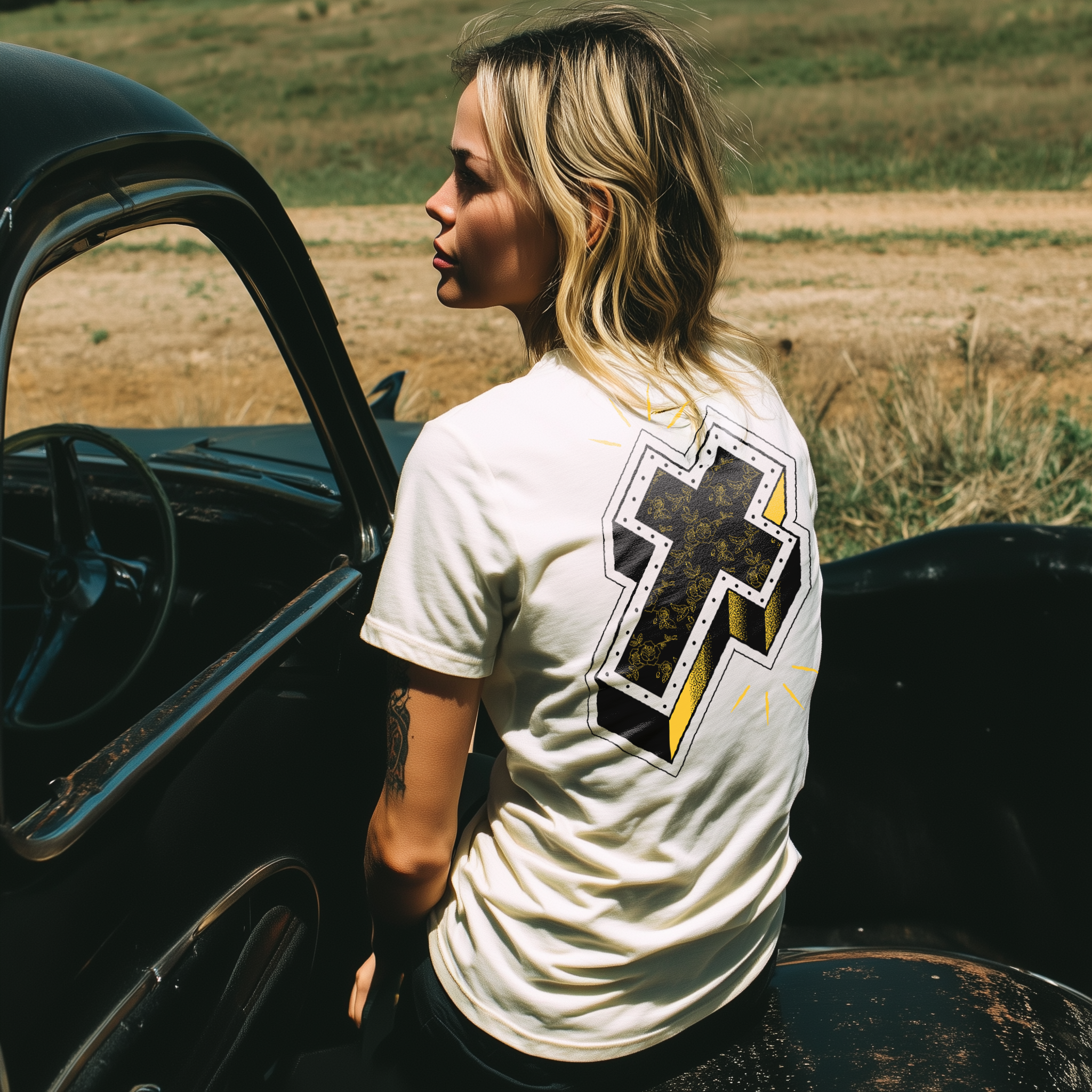 LACE CROSS HEAVY WHITE
